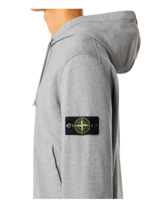 Felpa vestibilità regular con cappuccio, zip e tasche Stone Island | L2S15 6100061 S0M51V0M64 MELANGE GREY